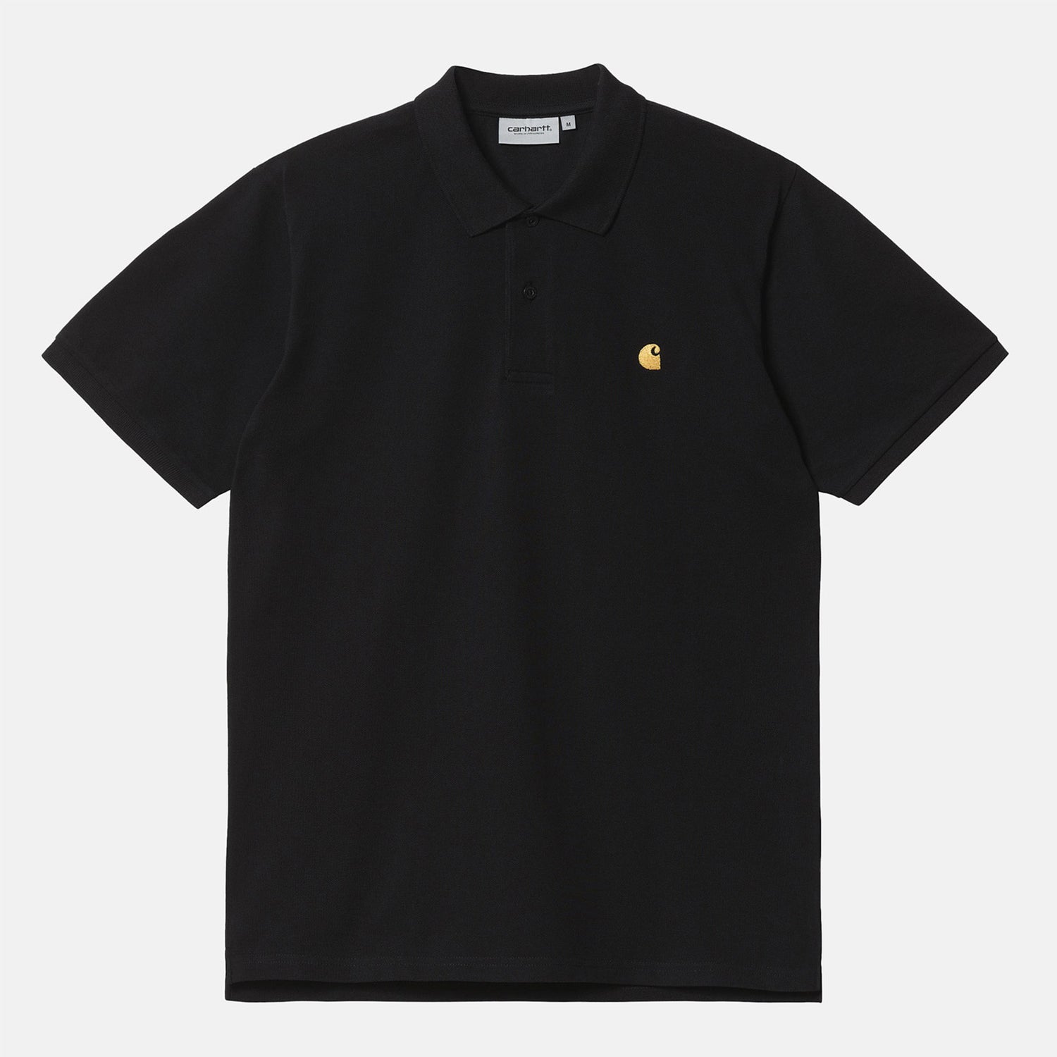 Carhartt WIP Chase Pique Polo - Black / Gold Schwarz Bild 1