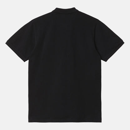 Carhartt WIP Chase Pique Polo - Black / Gold Schwarz Bild 2