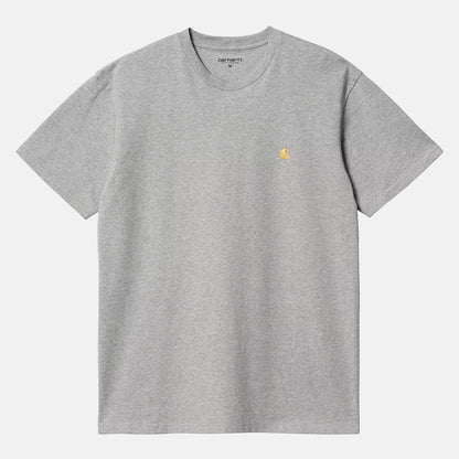 Carhartt WIP Chase T-Shirt - Grey Heather Grey Heather / Gold Bild 1