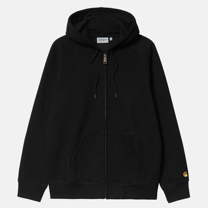 Carhartt WIP Chase Zip-Hoodie - Black / Gold Schwarz Bild 1