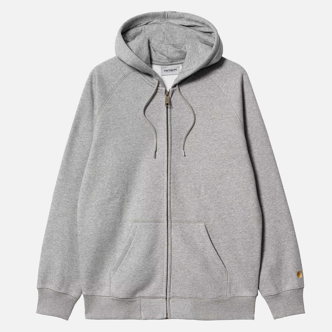 Carhartt WIP Chase Zip Hoodie - Grey Heather / Gold Grau Bild 1