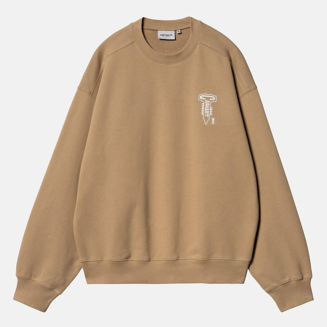 Carhartt WIP Cross Screw Crew Neck - Peanut / White Braun Bild 1