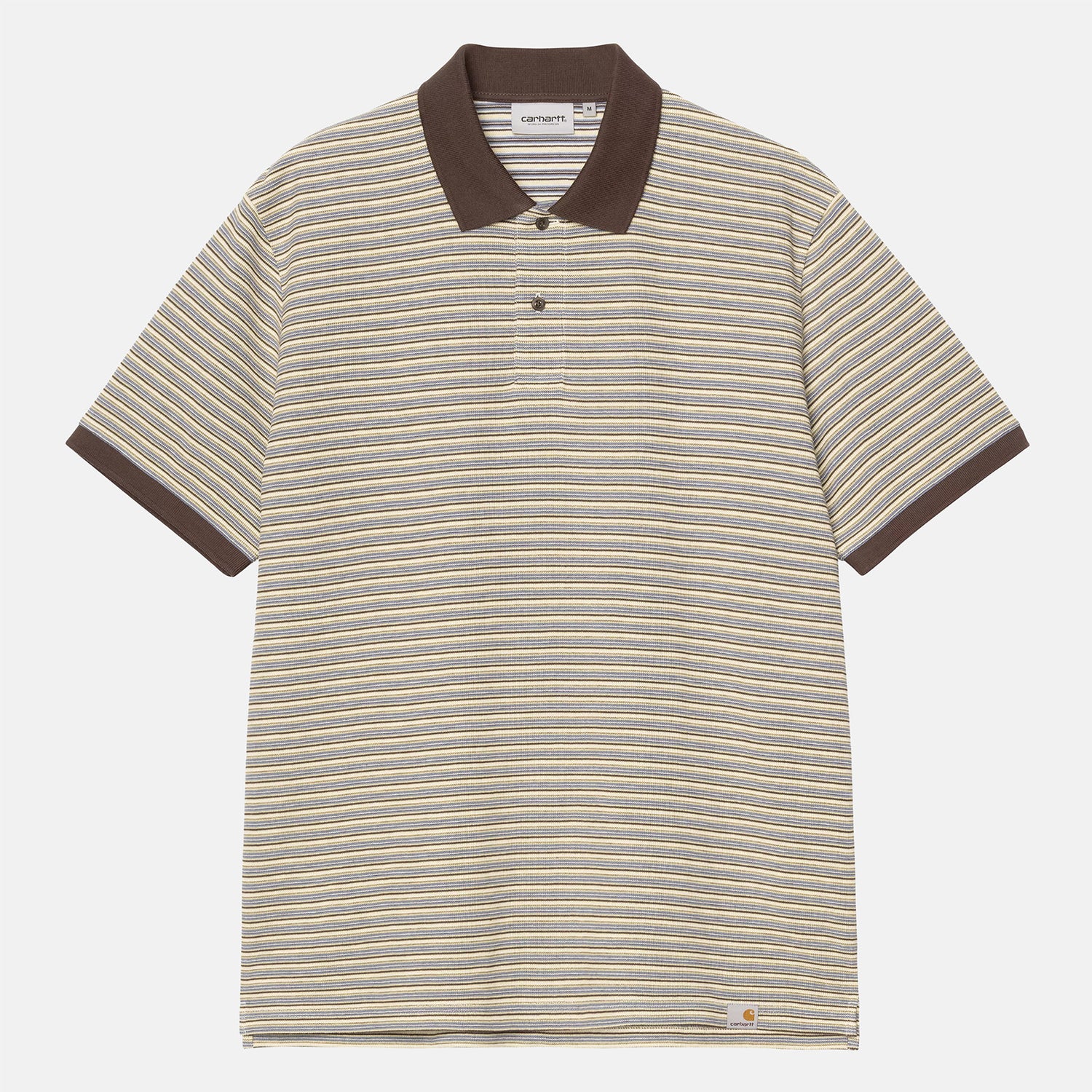 Carhartt WIP Dion Polo T-Shirt - Dion Stripe Beige Bild 1