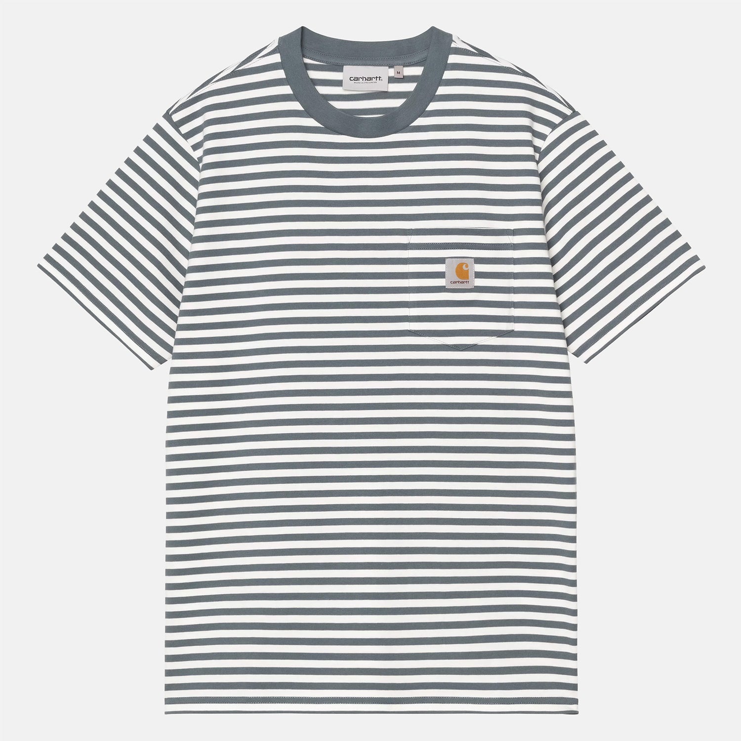 Carhartt WIP Ezra Pocket T-Shirt - Ezra Stripe Blau Bild 1