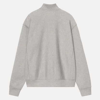 Carhartt WIP Half Zip American Script - Grey Heather Grau Bild 2