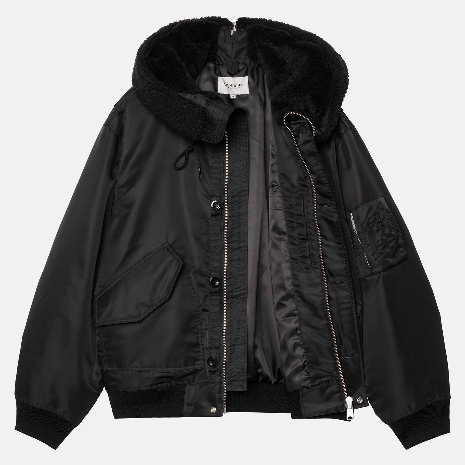 Carhartt WIP HD Oltera Bomber Jacket - Black Schwarz Bild 3