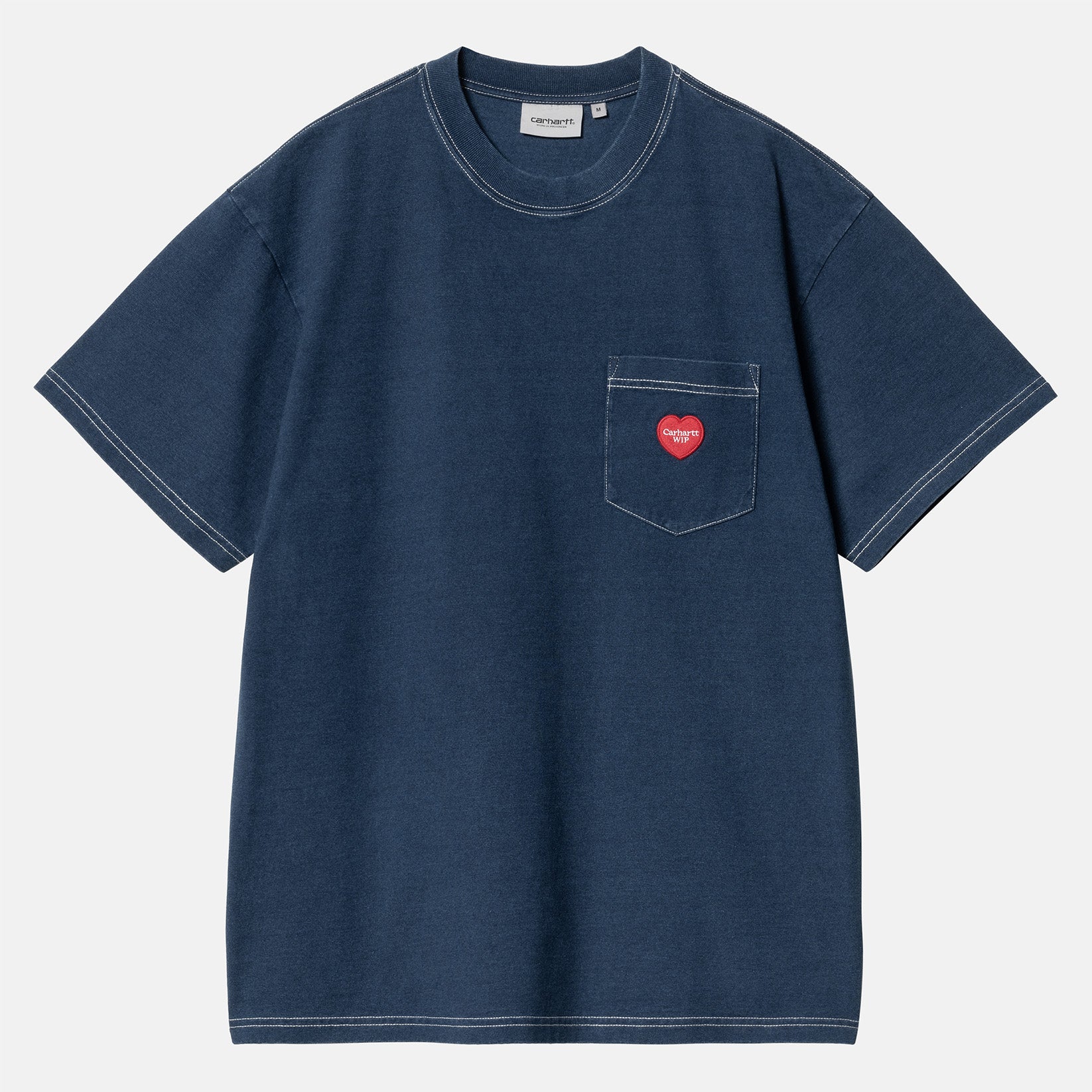 Carhartt WIP Ingo Pocket T-Shirt - Dark Blue Garment Dyed Blau Bild 1