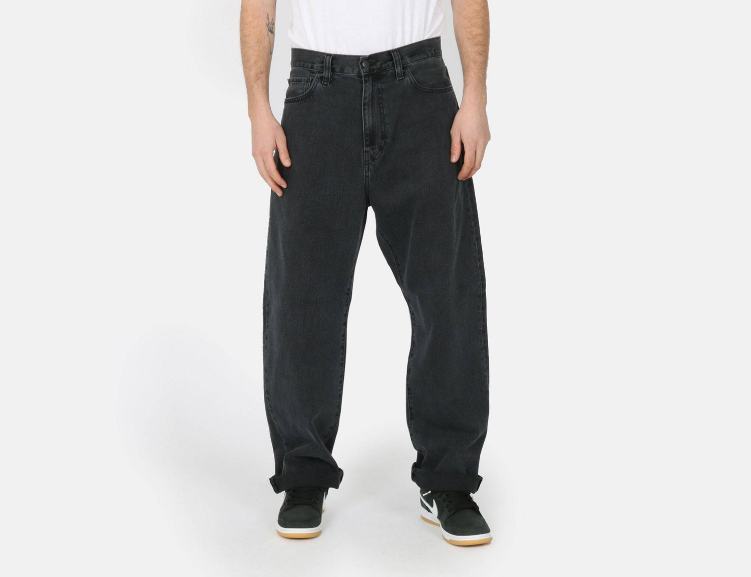 Carhartt WIP Landon Pant - Black Heavy Stone Wash Schwarz Bild 4