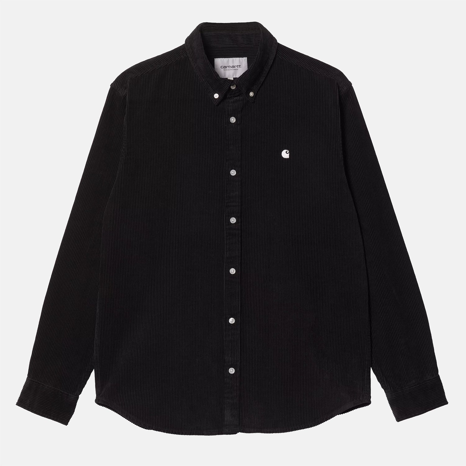 Carhartt WIP Madison Fine Cord Hemd - Black / Wax Schwarz Bild 1