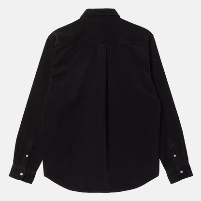Carhartt WIP Madison Fine Cord Hemd - Black / Wax Schwarz Bild 2