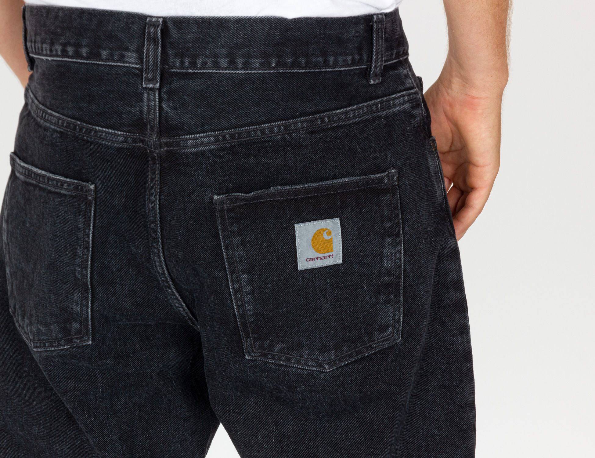 Carhartt WIP Newel Pant - Black stone washed Schwarz Bild 5