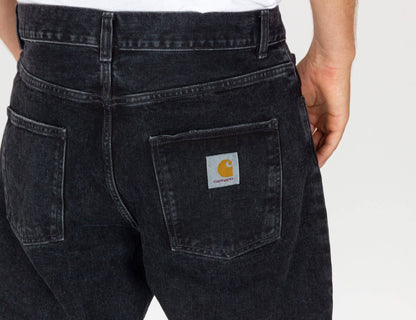Carhartt WIP Newel Pant - Black stone washed Schwarz Bild 5