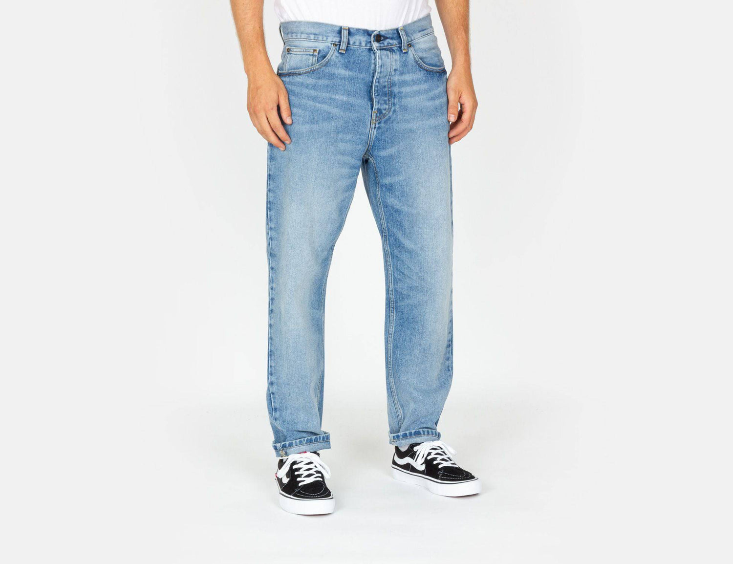 Carhartt WIP Newel Pant - Blue Light Used Wash Blau Bild 1
