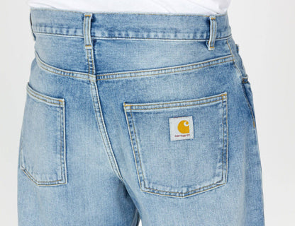 Carhartt WIP Newel Pant - Blue Light Used Wash Blau Bild 5