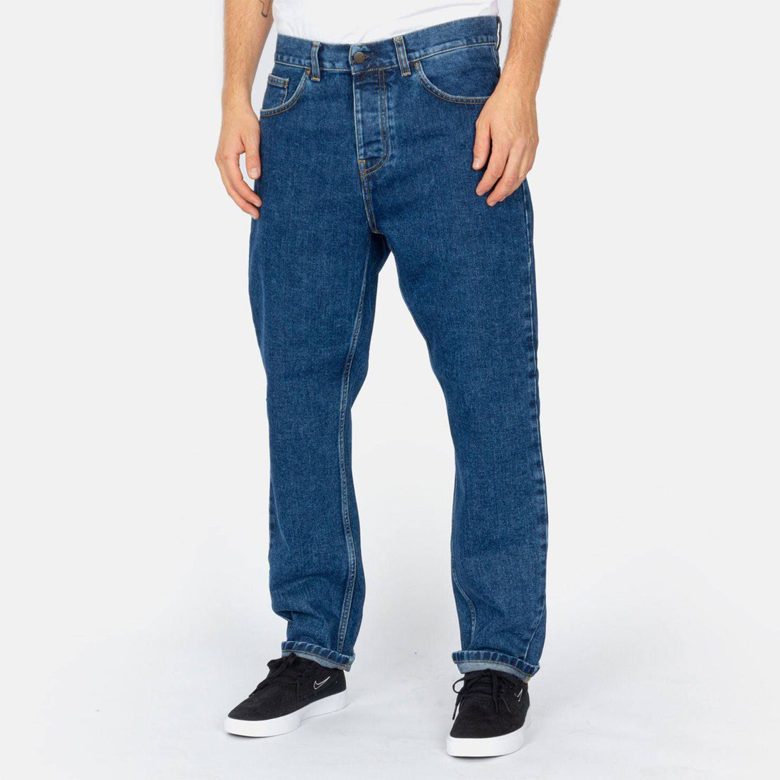 Carhartt WIP Newel Pant - Blue Stoned Washed Blau Bild 1