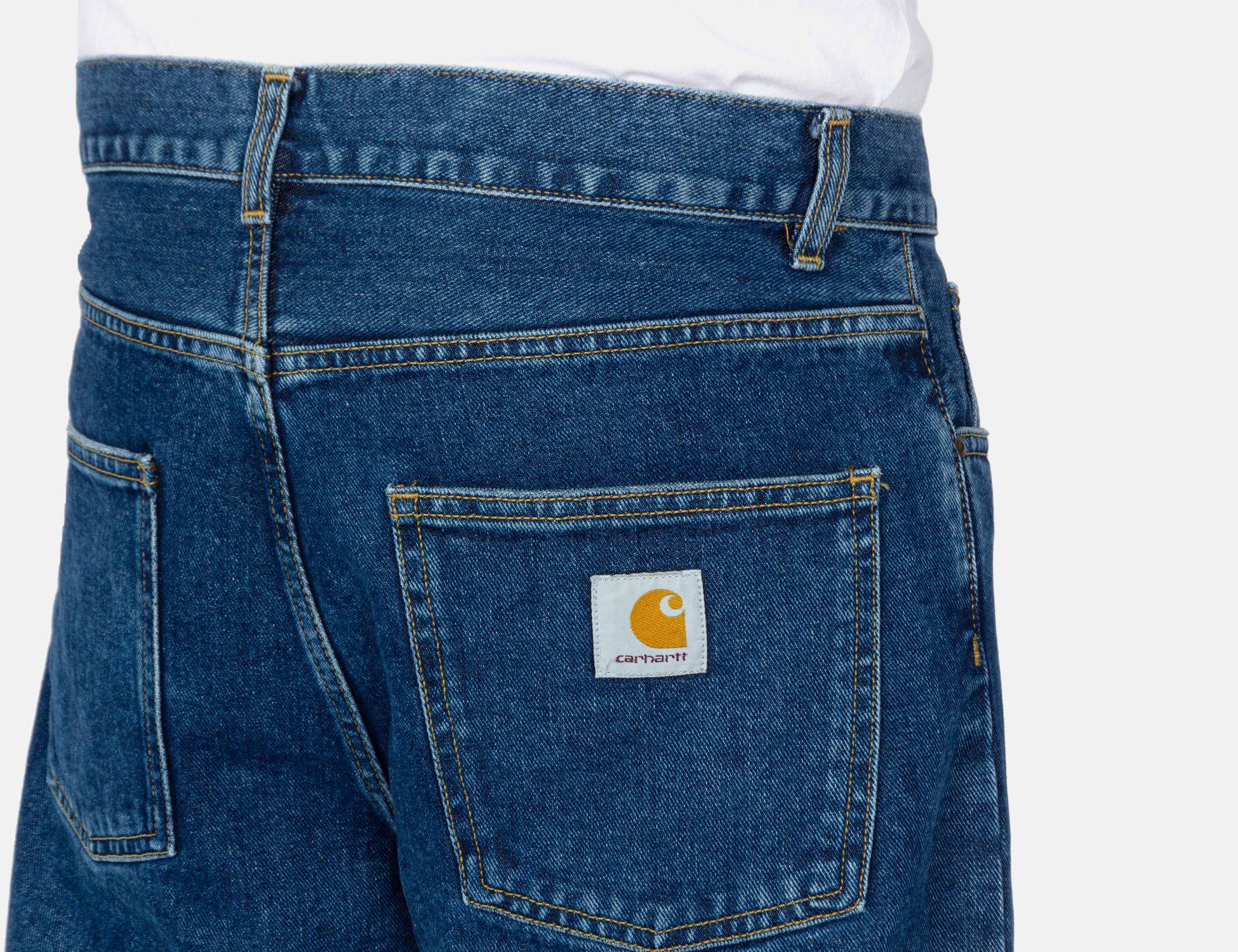Carhartt WIP Newel Pant - Blue Stoned Washed Blau Bild 3
