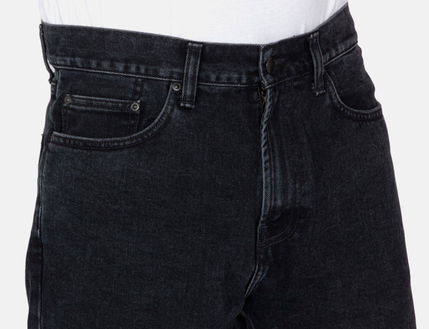 Carhartt WIP Pontiac Stoned Washed Pant - Black Schwarz Bild 5
