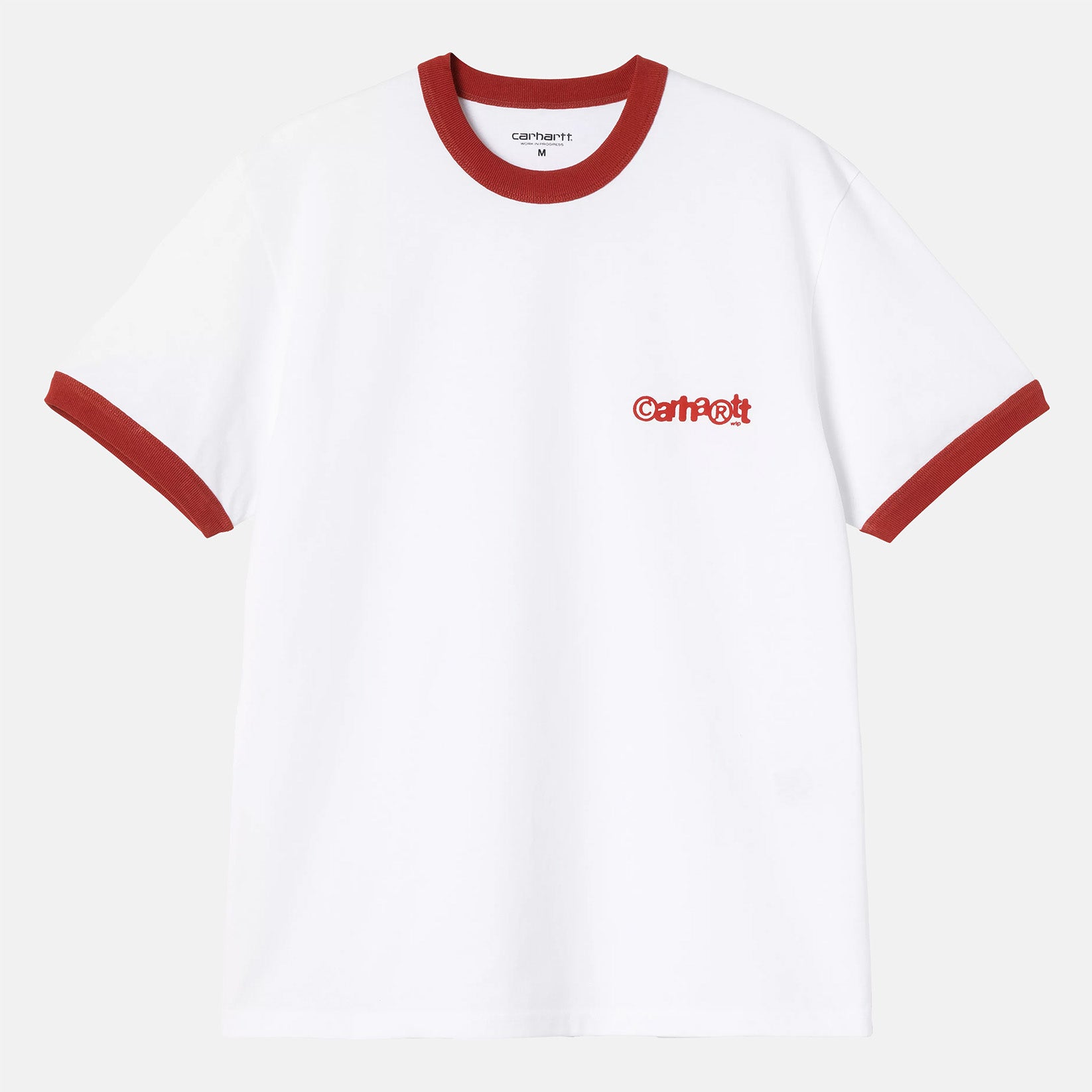 Carhartt WIP Ringer T-Shirt - White / Red Weiß Bild 1