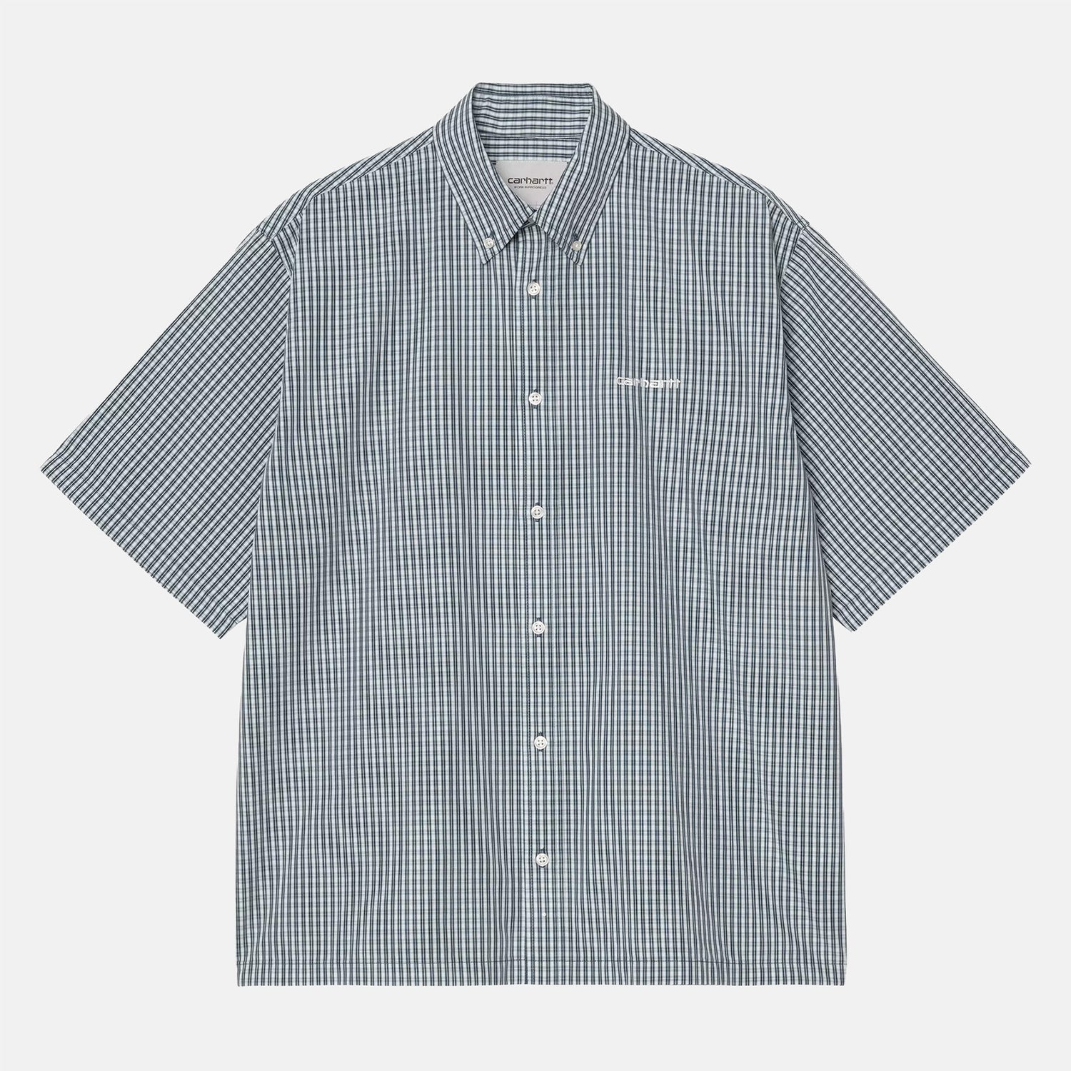 Carhartt WIP S/S Groff Hemd - Groff Check / Blue River Blau Bild 1