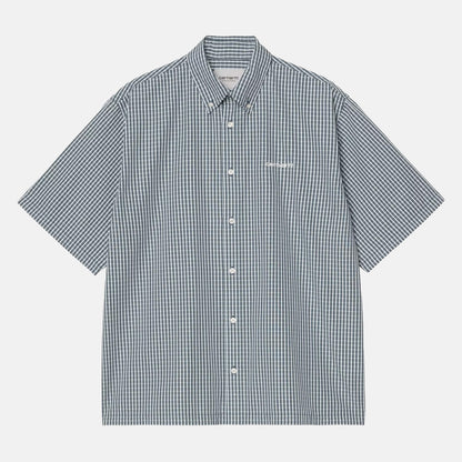 Carhartt WIP S/S Groff Hemd - Groff Check / Blue River Blau Bild 1