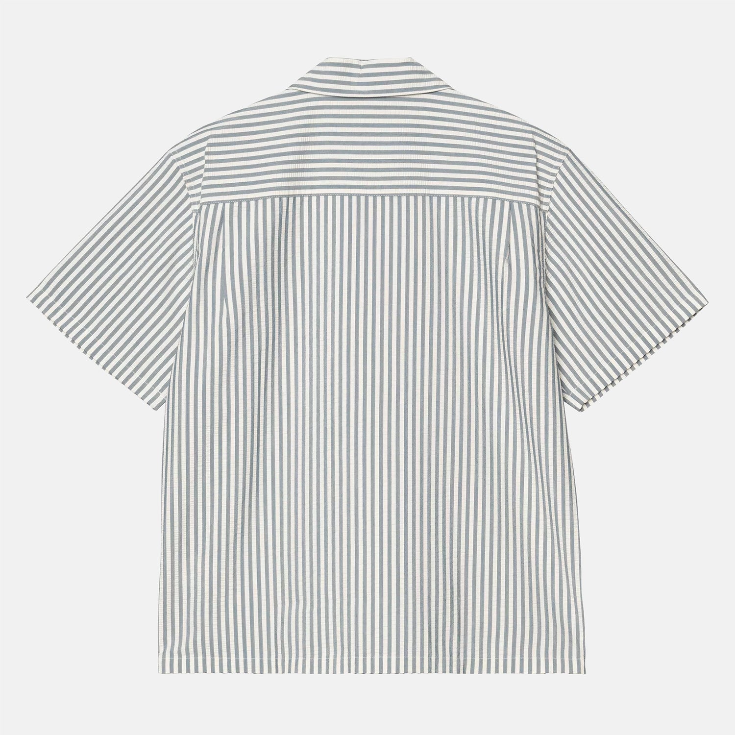 Carhartt WIP S/S Leavel Seersucker Hemd - Leavel Blau Bild 2
