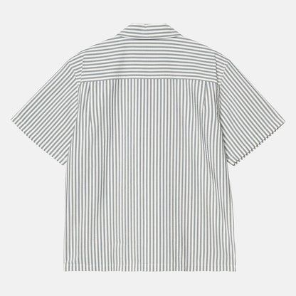 Carhartt WIP S/S Leavel Seersucker Hemd - Leavel Blau Bild 2