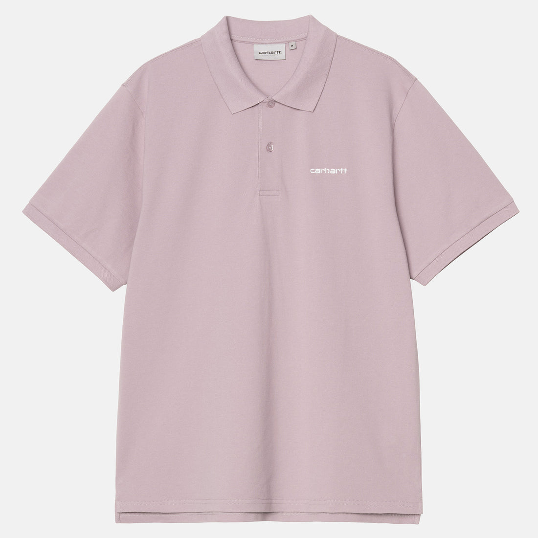 Carhartt WIP Script Polo - Pink Fog Pink Bild 1