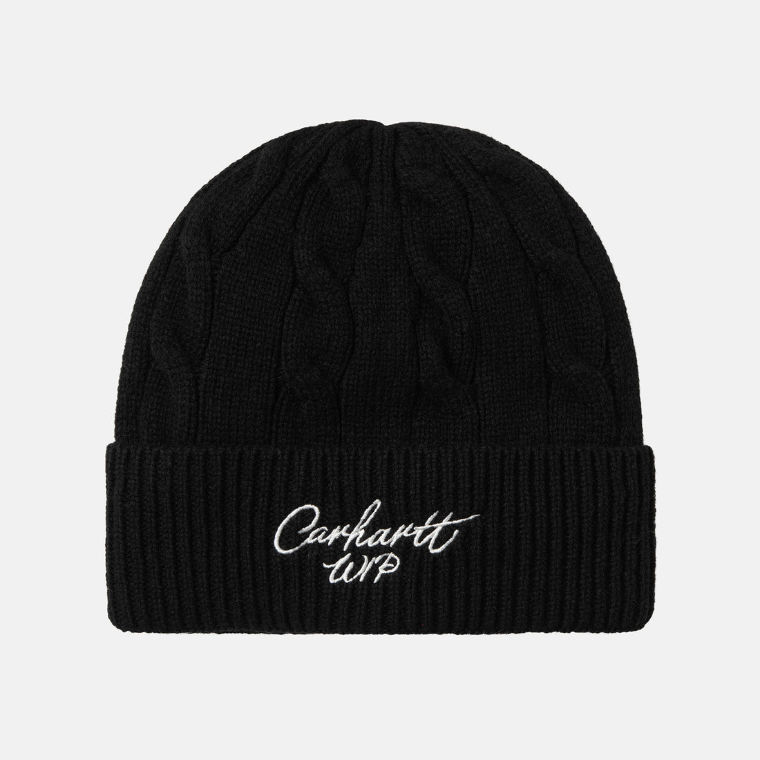 Carhartt WIP Signature Cable Beanie - Black / Salt Schwarz Bild 1