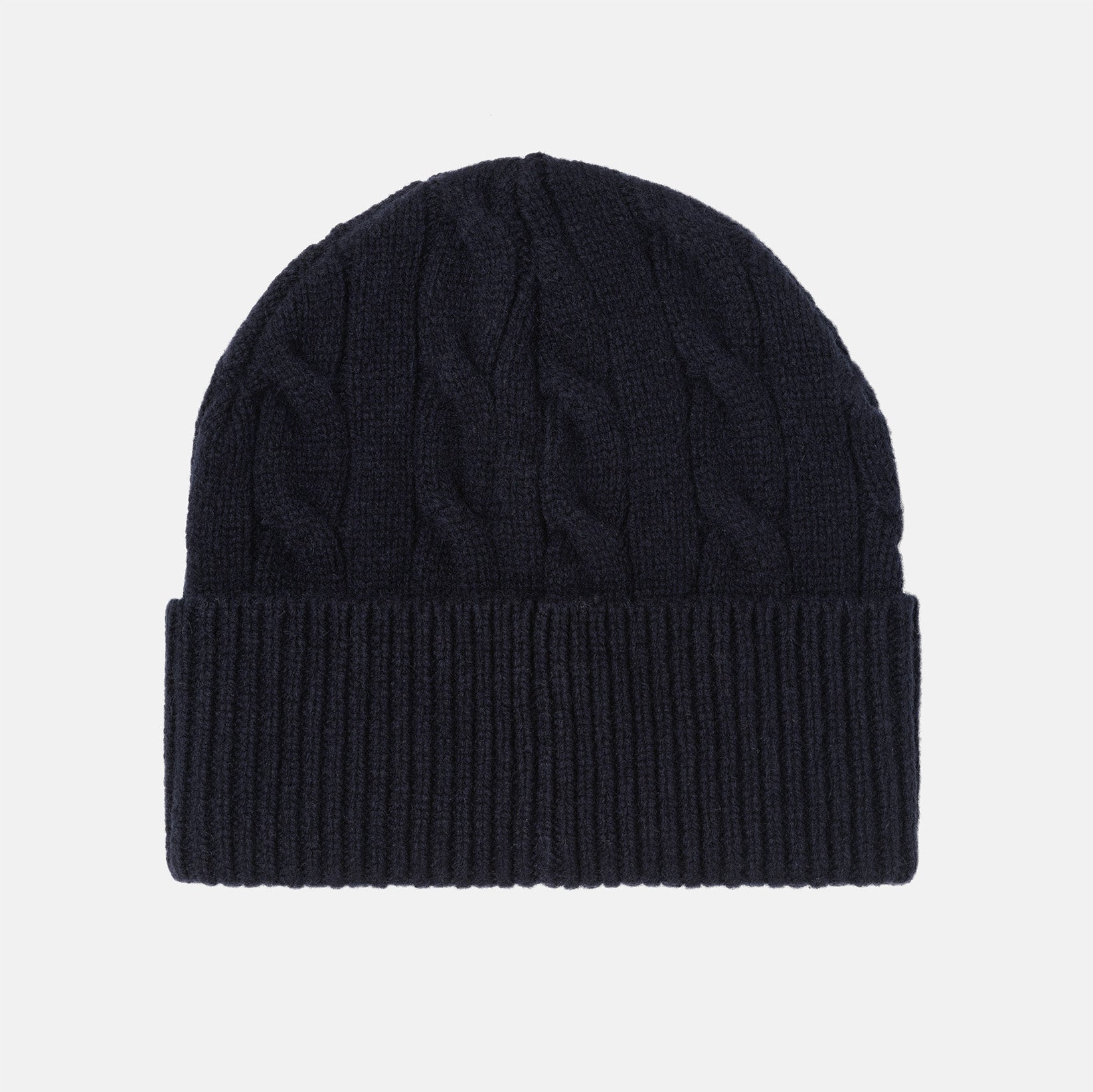 Carhartt WIP Signature Cable Beanie - Deep Night / Glassy Pink Blau Bild 2