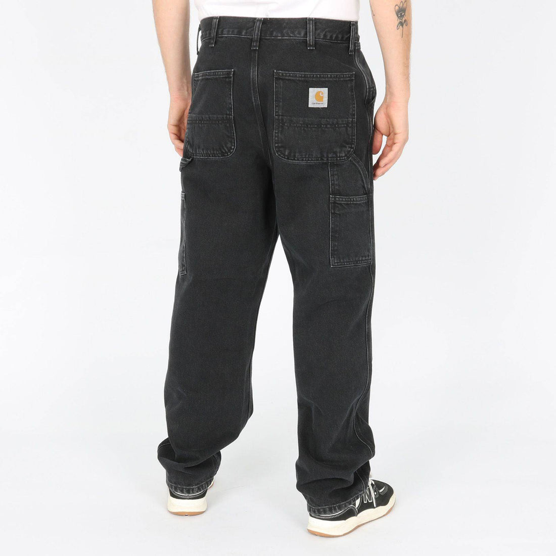 Carhartt WIP Single Knee Pant - Black Stone Washed Schwarz Bild 1