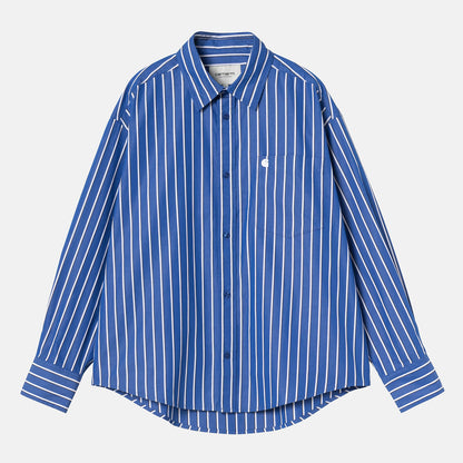 Carhartt WIP W` Gowan Hemd - Blue Gowan Stripe Blau Bild 1
