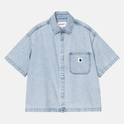 Carhartt WIP W´Lovilia  Denim Hemd - Blue Stone Bleached Blau Bild 1
