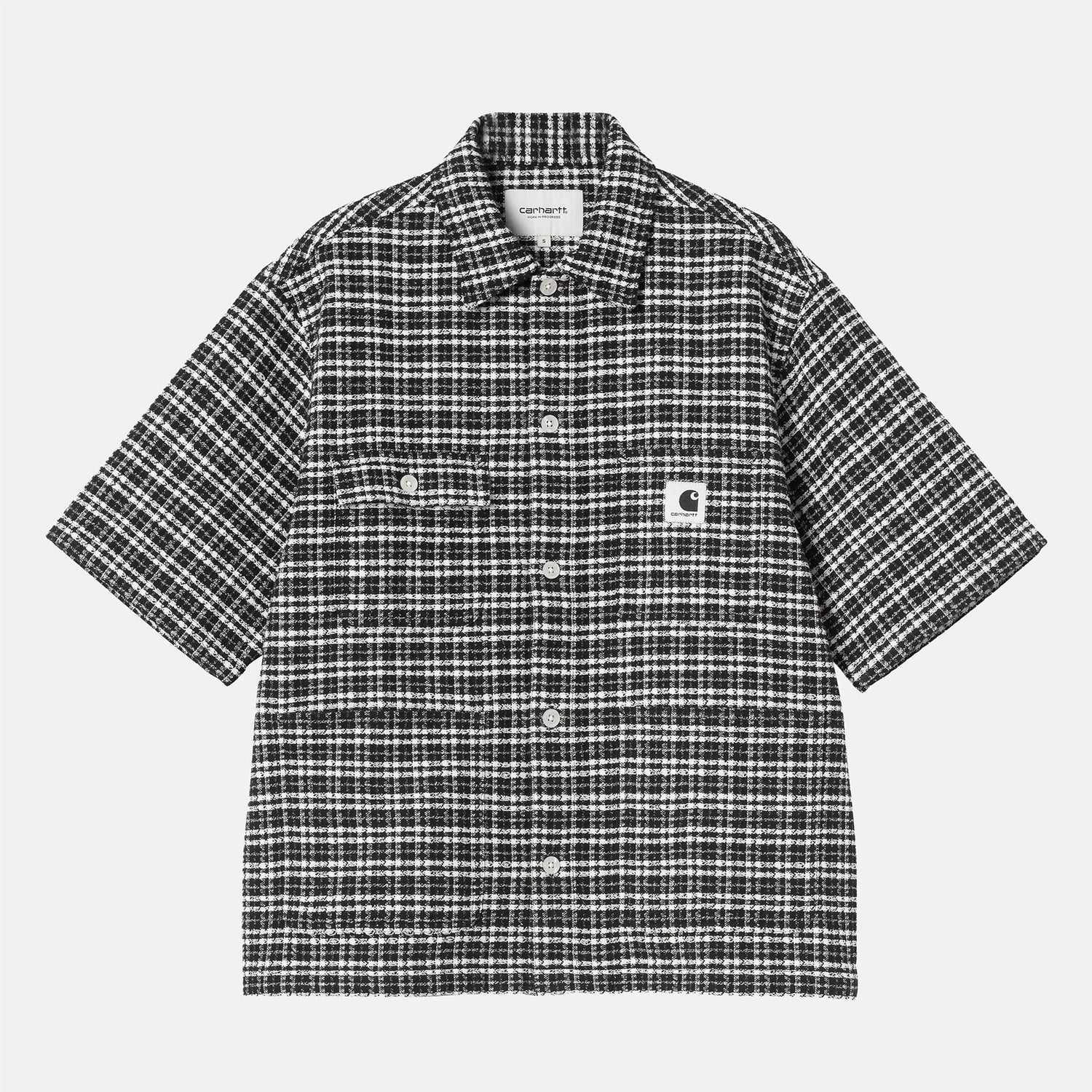Carhartt WIP W´ Michigan Cotton Waffle Hemd - Kander Check Schwarz Bild 1