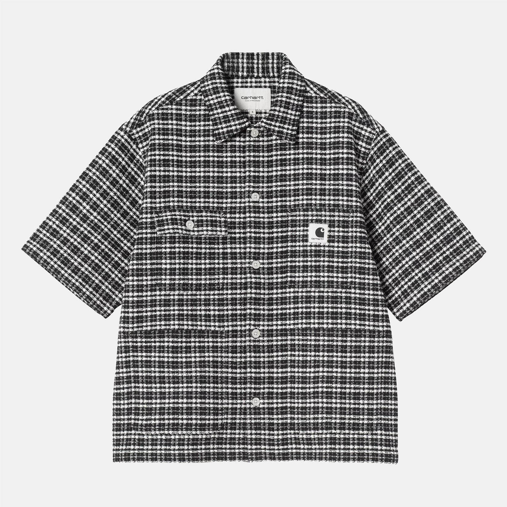 Carhartt WIP W´ Michigan Cotton Waffle Hemd - Kander Check Schwarz Bild 1