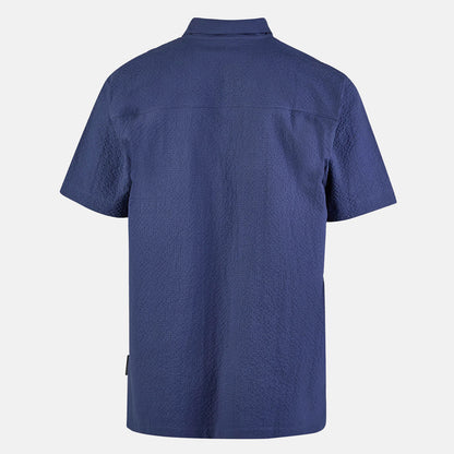 Cleptomanicx Lifted Hemd - Nightshadow Blue Blau Bild 2