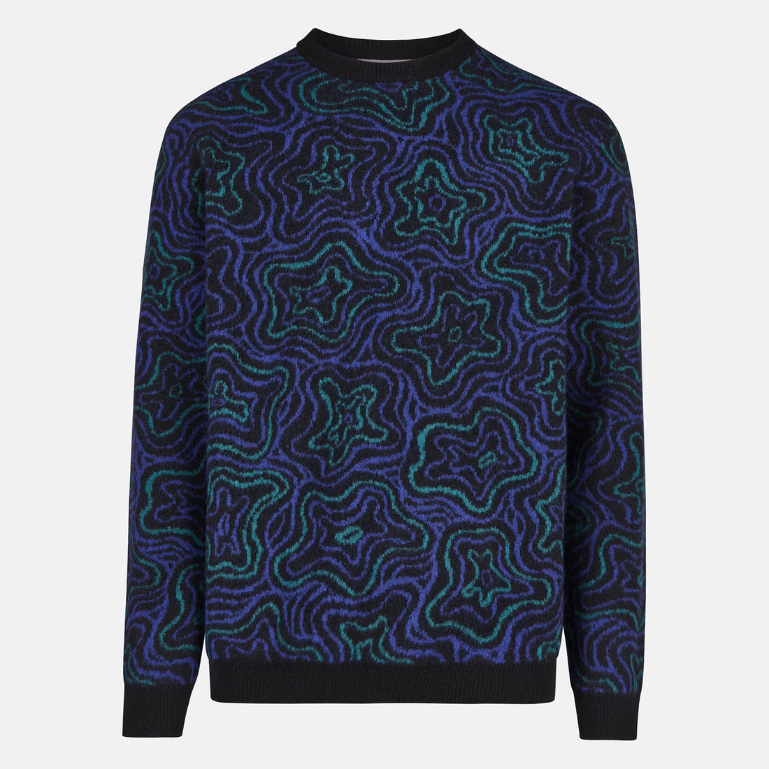 Cleptomanicx Scribbles Knit Crewneck - Black Schwarz Bild 1