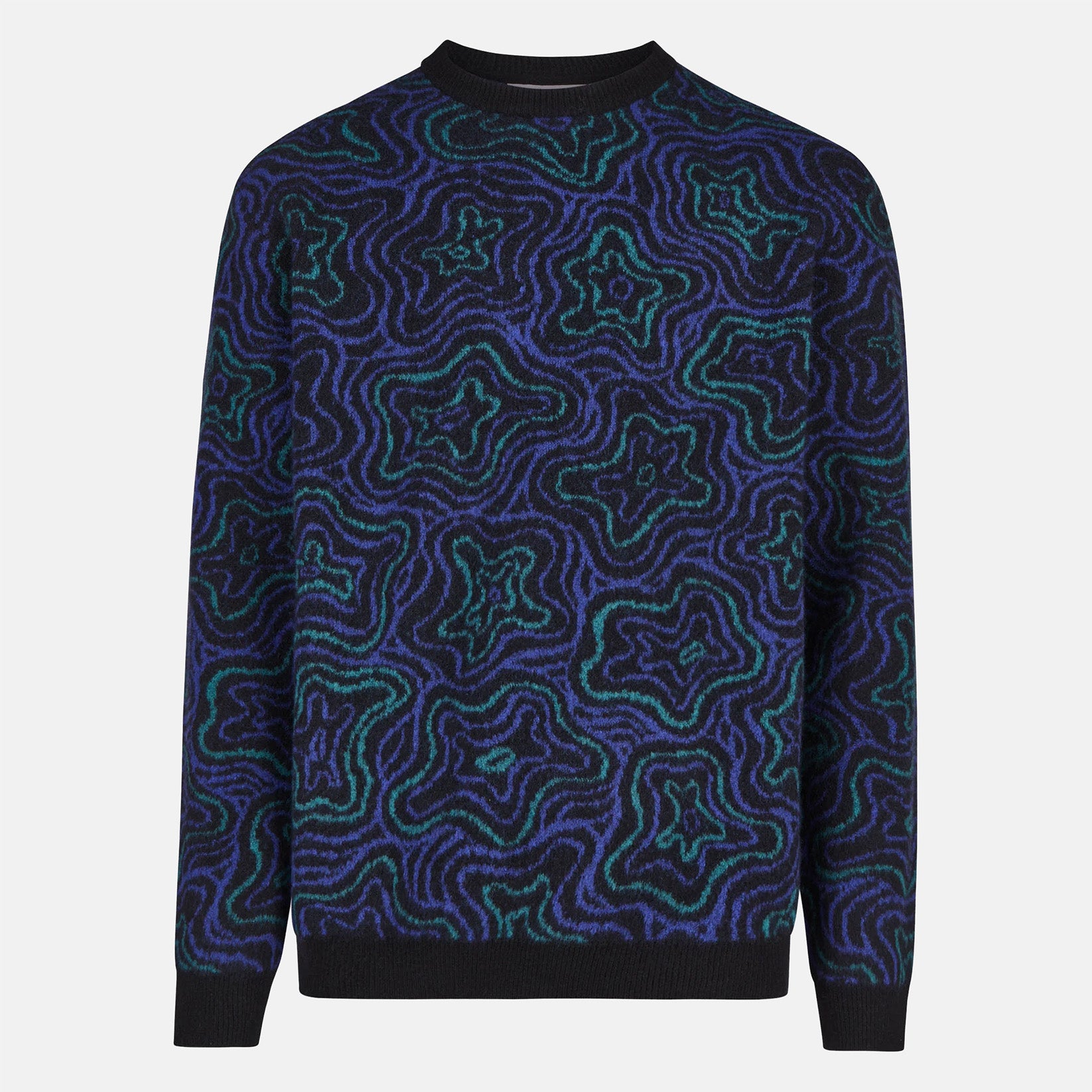 Cleptomanicx Scribbles Knit Crewneck - Black Schwarz Bild 1