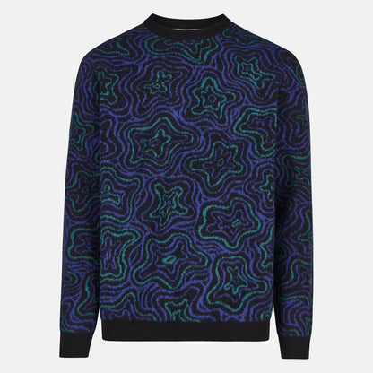 Cleptomanicx Scribbles Knit Crewneck - Black Schwarz Bild 1
