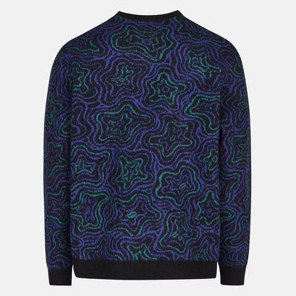 Cleptomanicx Scribbles Knit Crewneck - Black Schwarz Bild 2