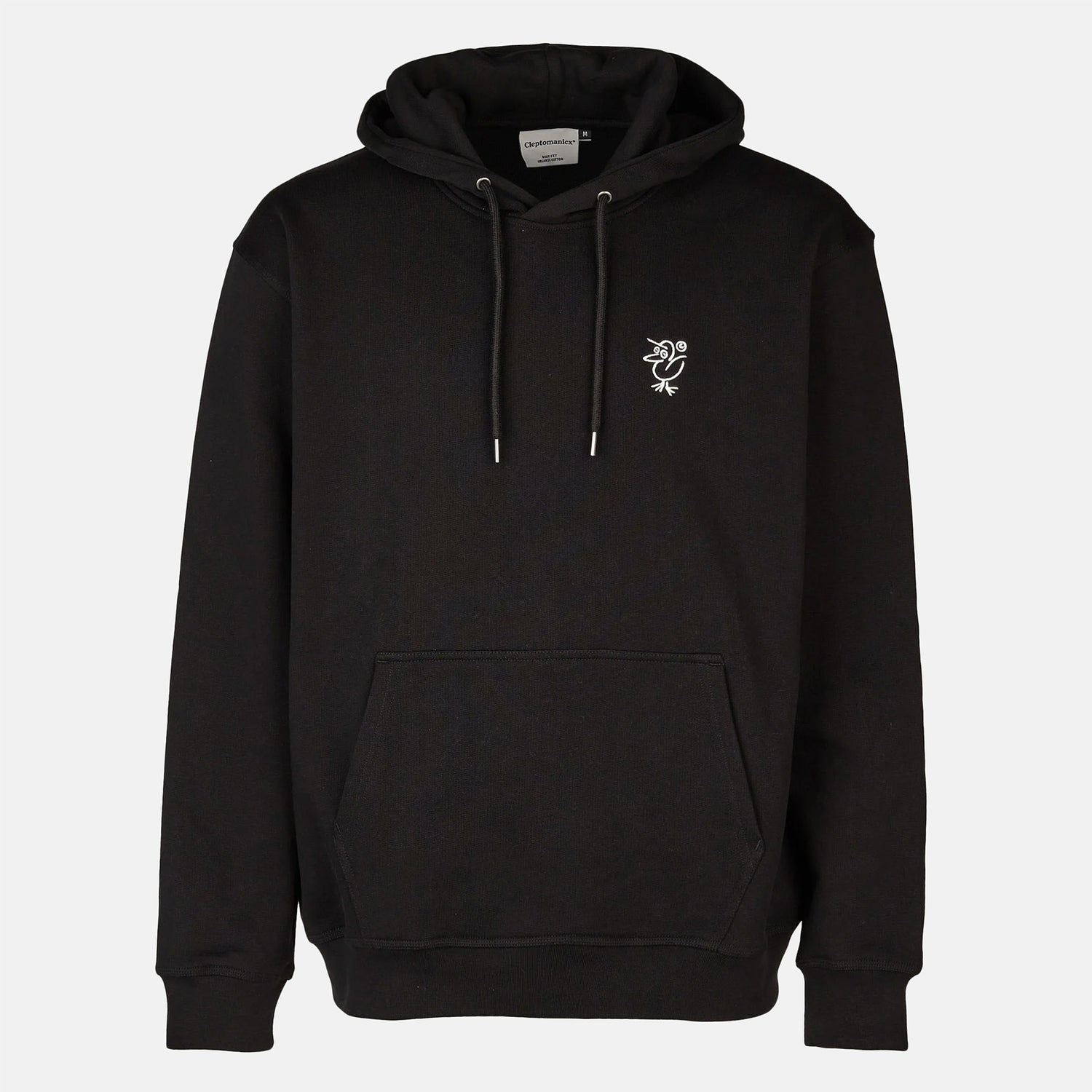 Cleptomanicx Sketch Gull Boxy Hoodie - Black Bild 1