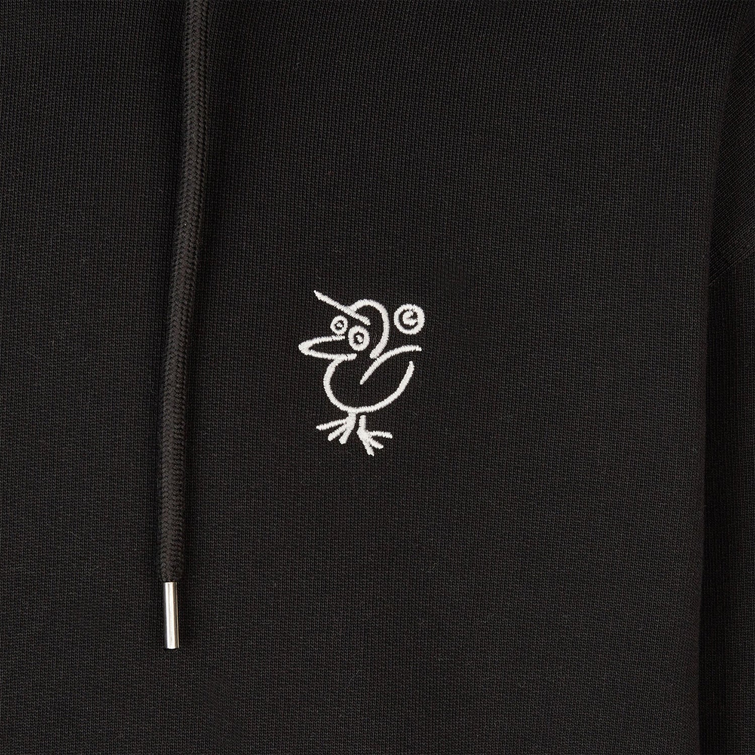 Cleptomanicx Sketch Gull Boxy Hoodie - Black Bild 3