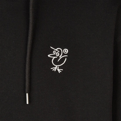 Cleptomanicx Sketch Gull Boxy Hoodie - Black Bild 3