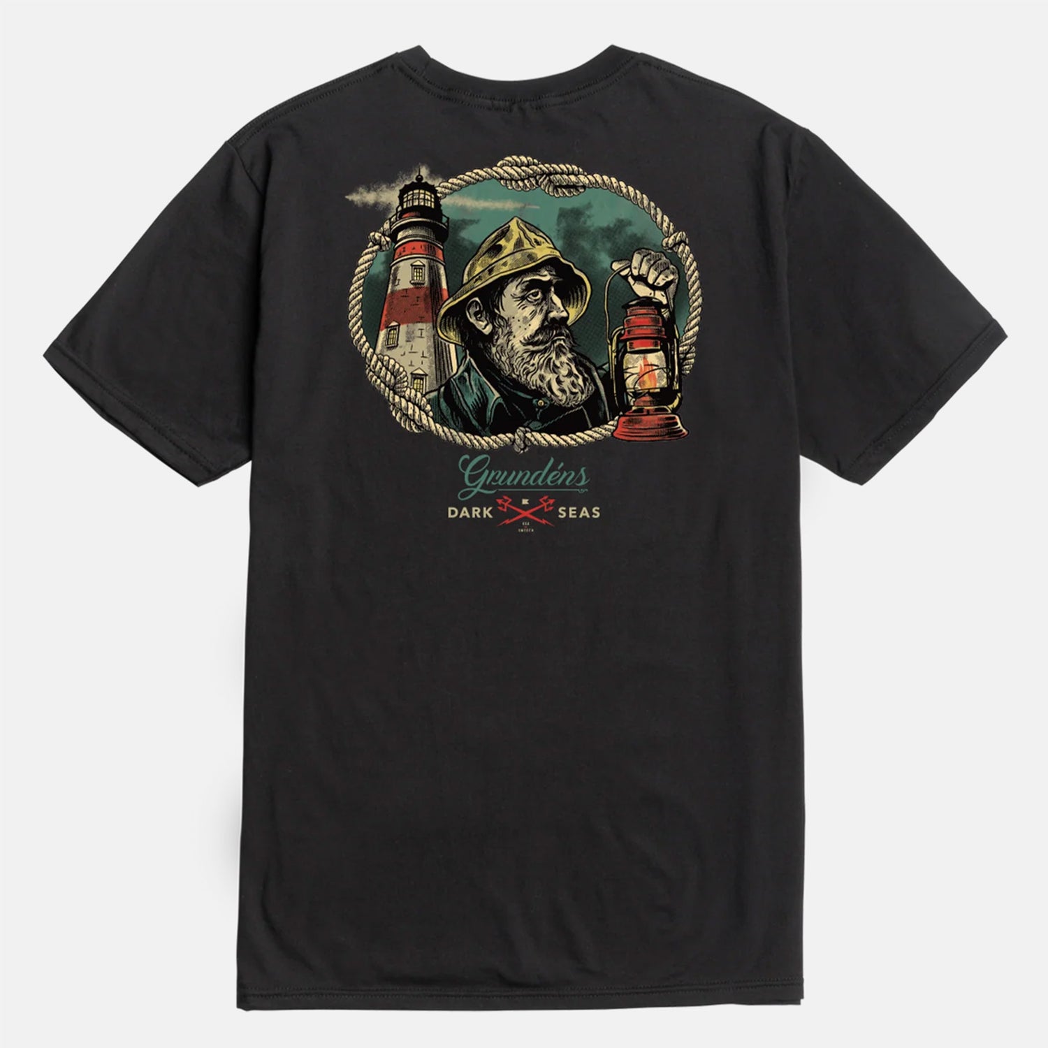 Dark Seas x Grundens Watchman T-Shirt - Black Schwarz Bild 1