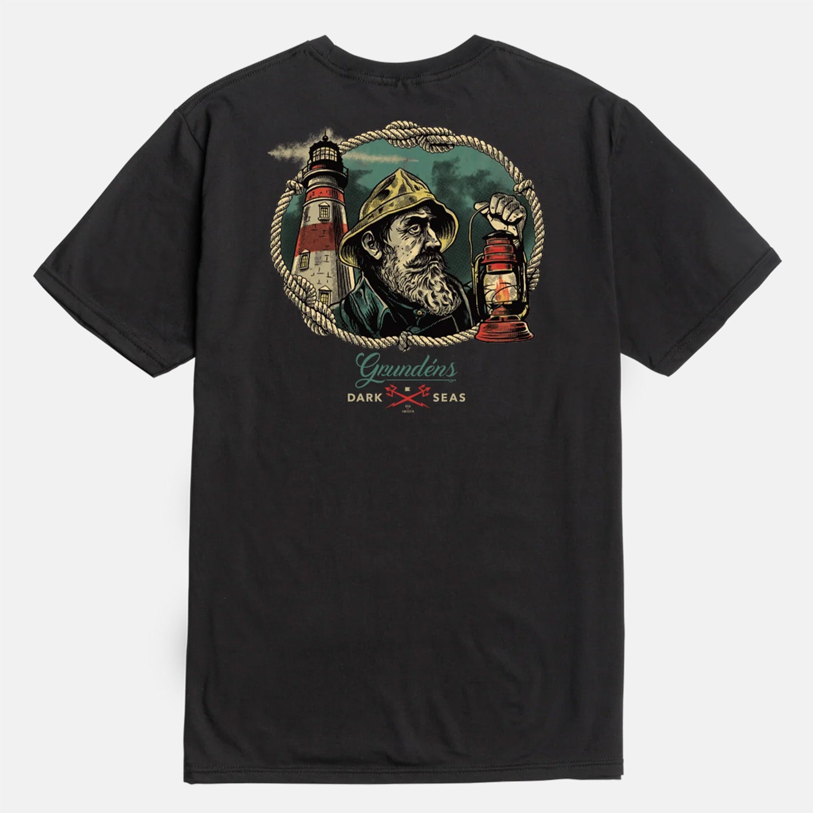 Dark Seas x Grundens Watchman T-Shirt - Black Schwarz Bild 1