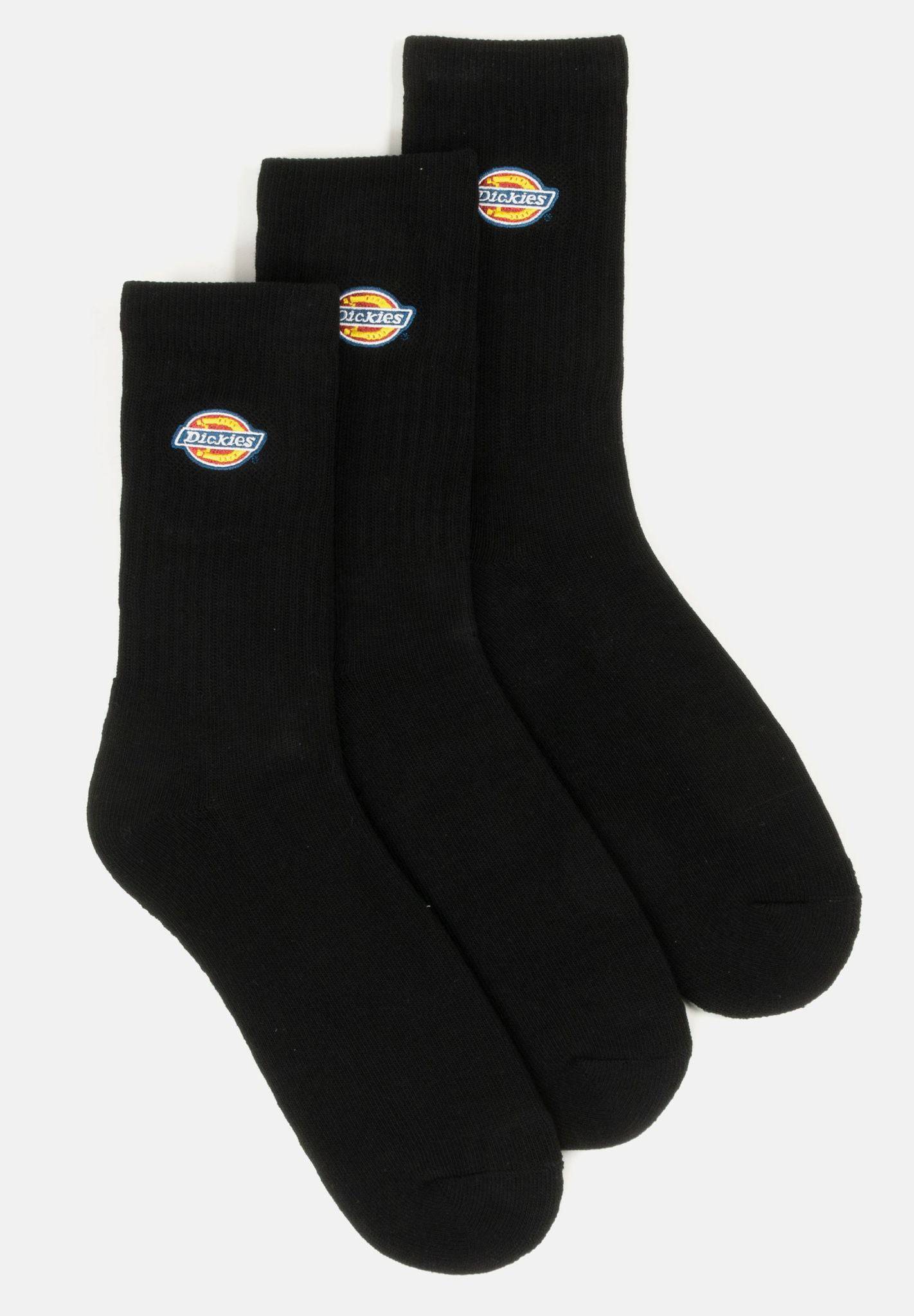 Dickies Valley Grove Embroidered Socks - Black - Blowout Skateshop