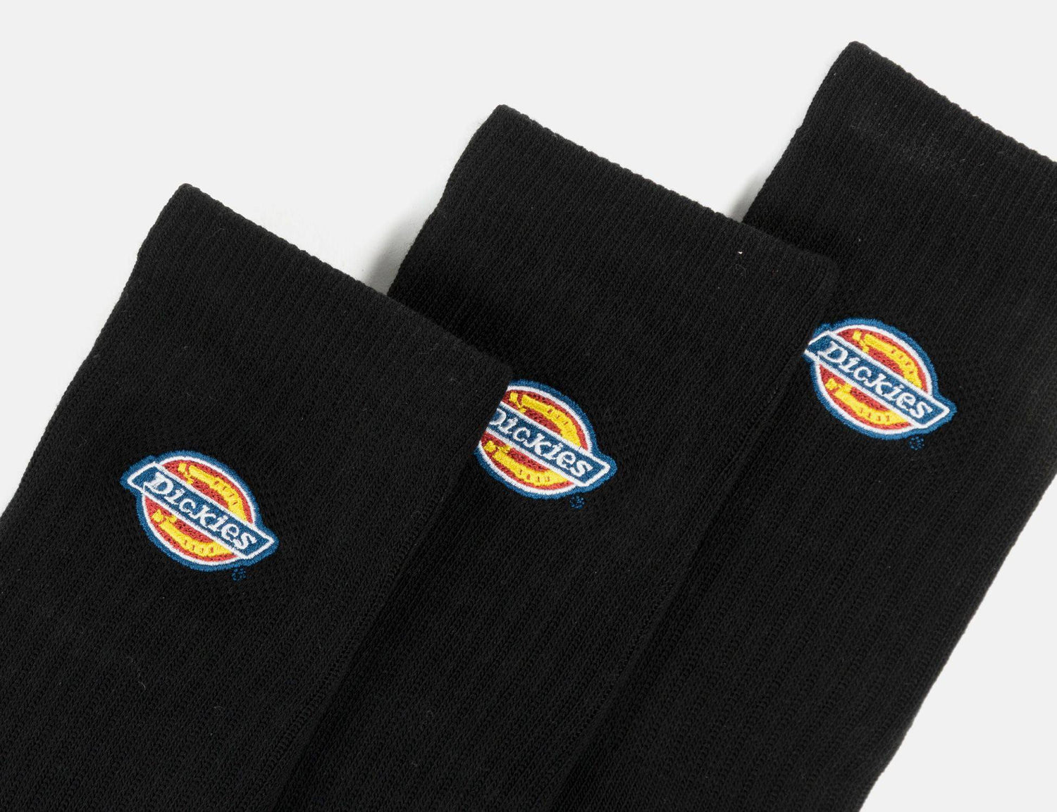 Dickies Valley Grove Embroidered Socks - Black - Blowout Skateshop