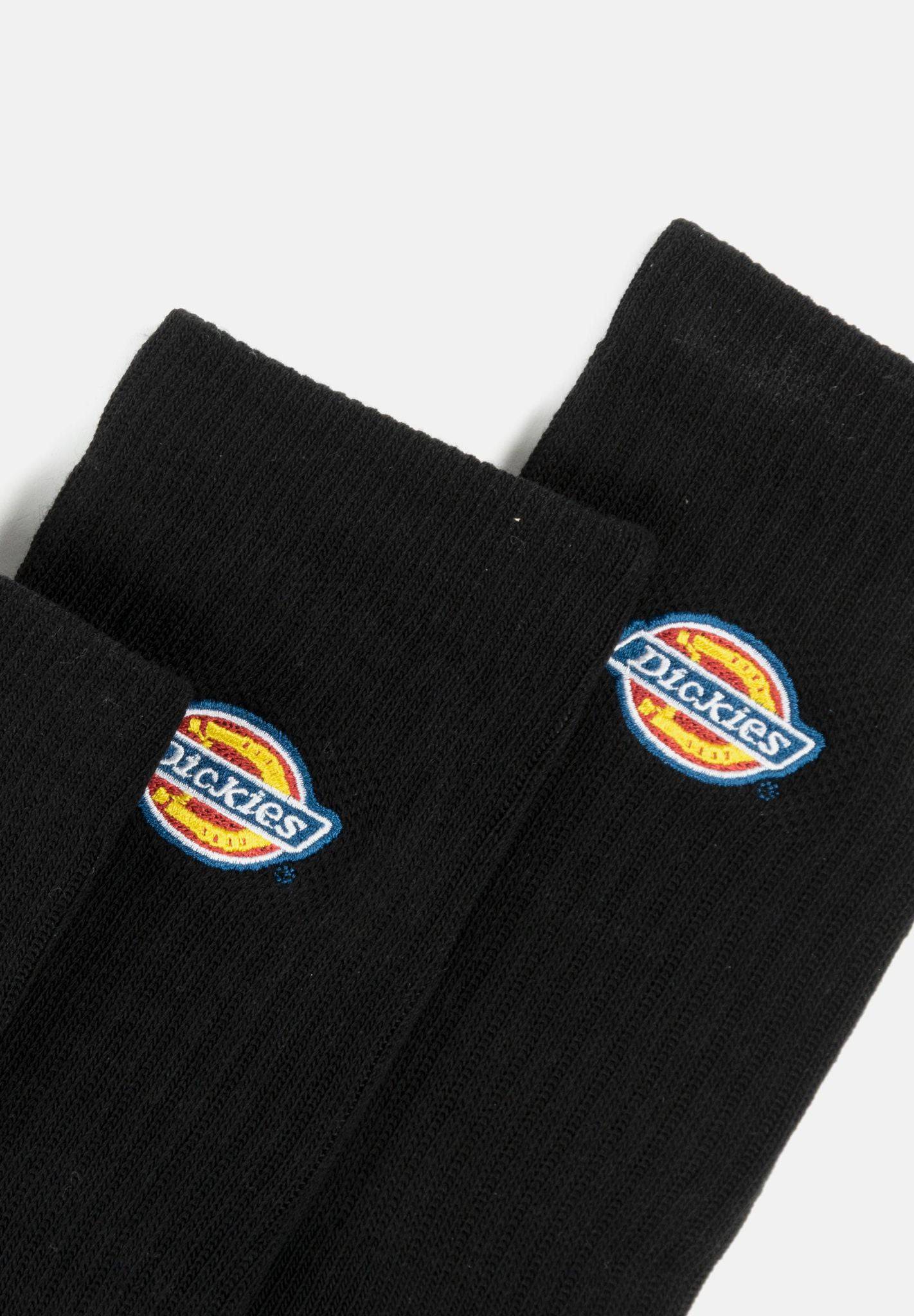 Dickies Valley Grove Embroidered Socks - Black - Blowout Skateshop