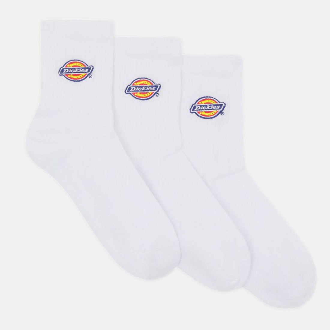 Dickies Valley Grove Mid 3-Pair Socken - White - Blowout Skateshop