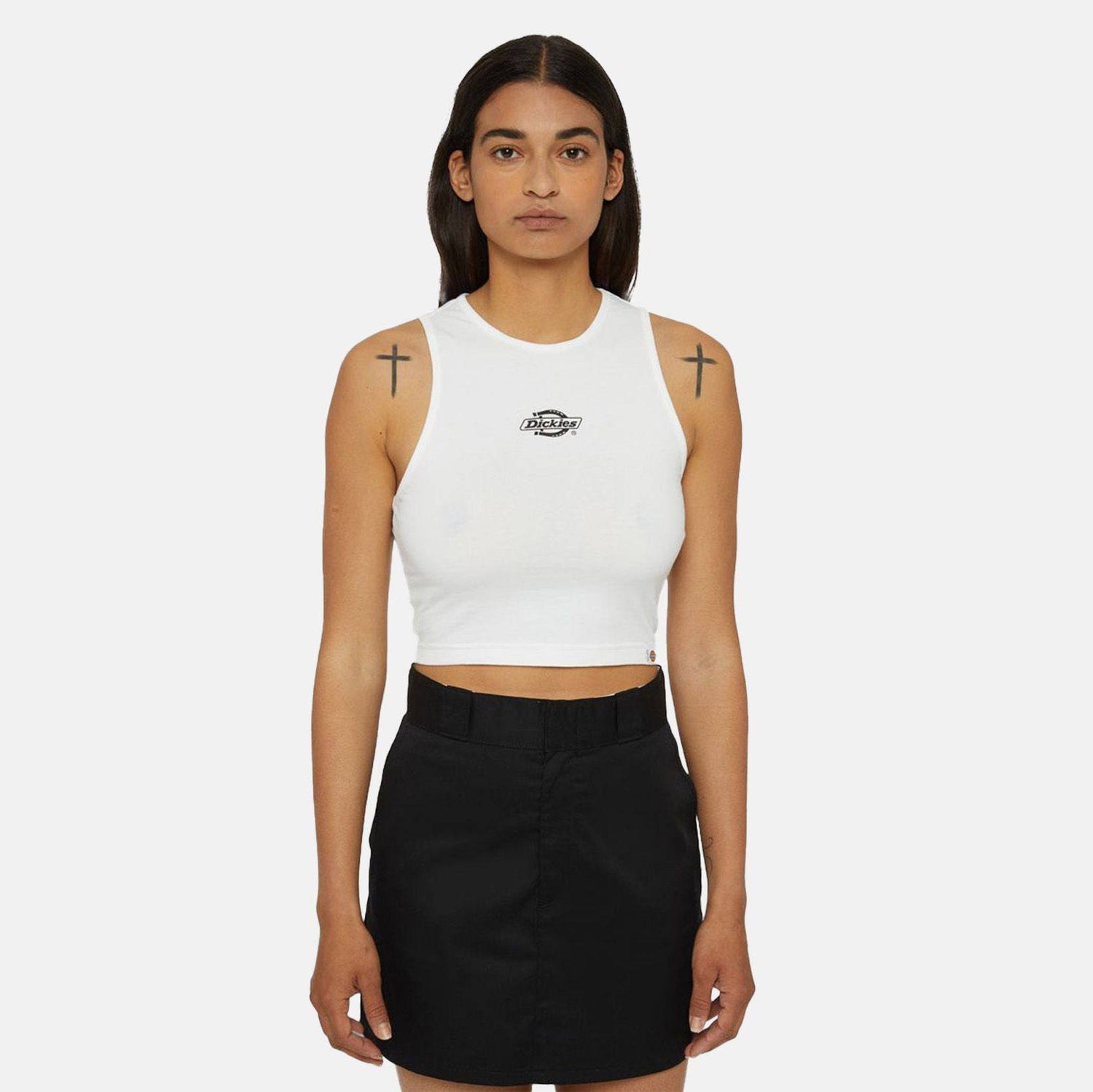 Dickies Women Power Top - White - Blowout Skateshop