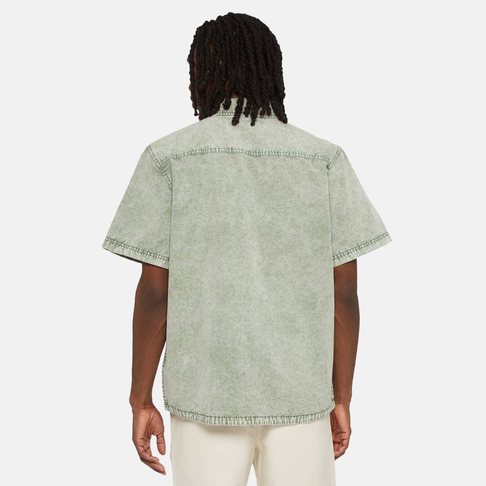 Dickies Newington Shortsleeve Shirt - Double Dye / Acid Wash Forest Bild 2